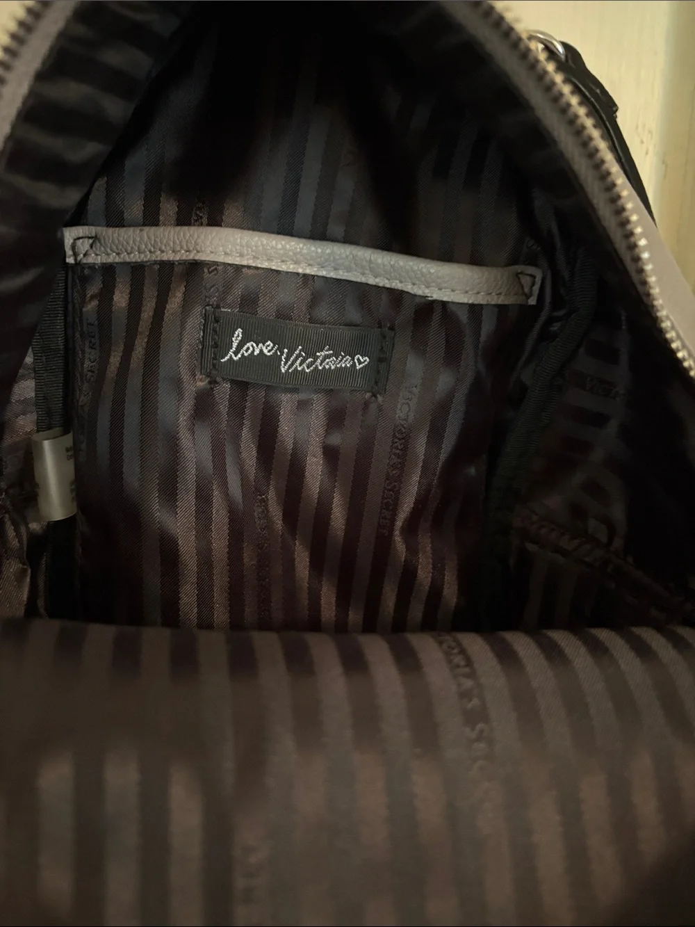 Victoria's Secret Gray Mini Studded Backpack